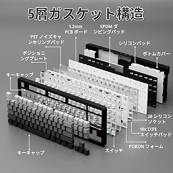 ◆さと Amazon | ATTACK SHARK M87PRO コンパクト 3モード メカニカル